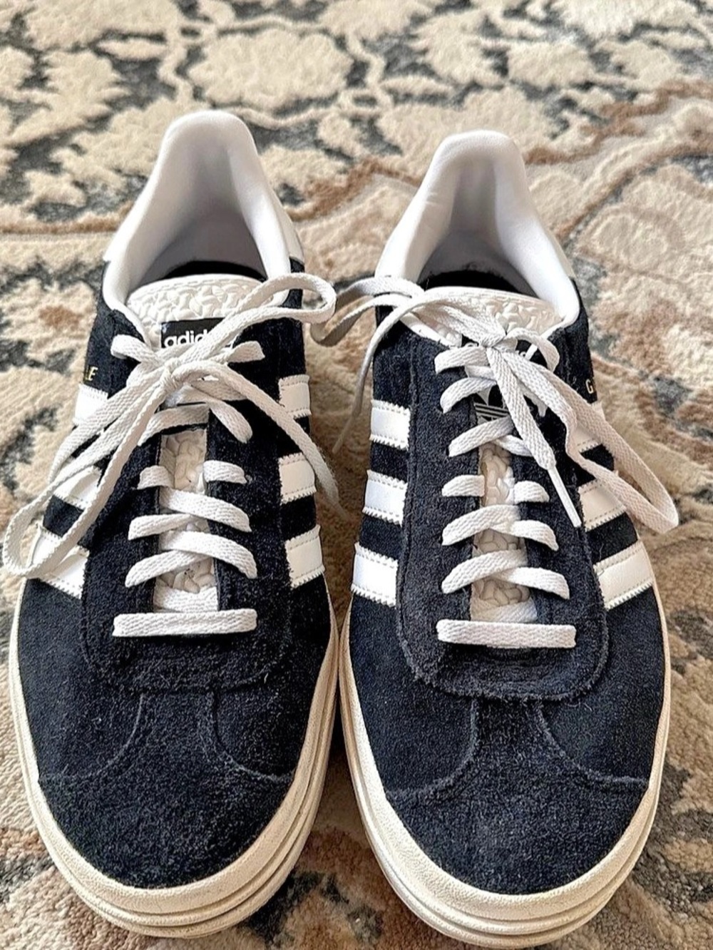 adidas Gazelle Bold Sneakers Black & White US 9